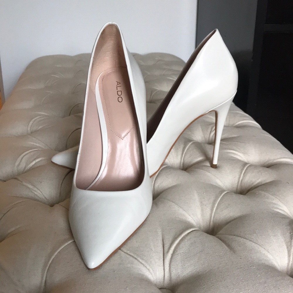 White Aldo Stilettos